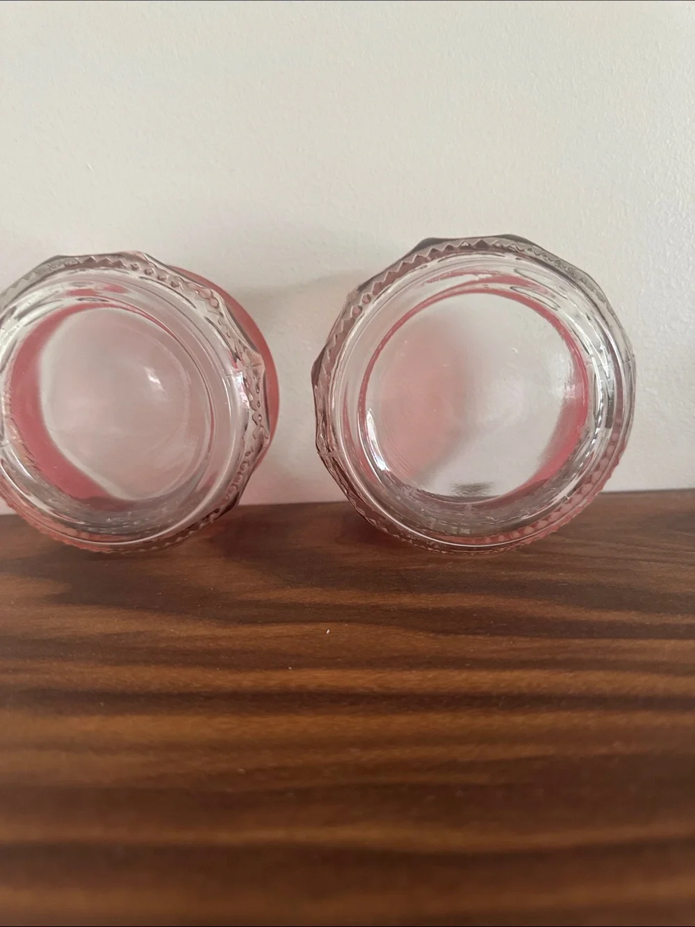 Vintage Set of 2 Tiffin Kings Crown Ruby Flash Thumbprint Dessert Bowls